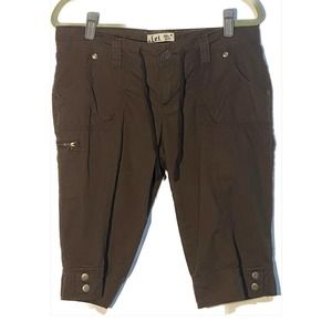 y2k low rise l.e.i. cargo cropped pants